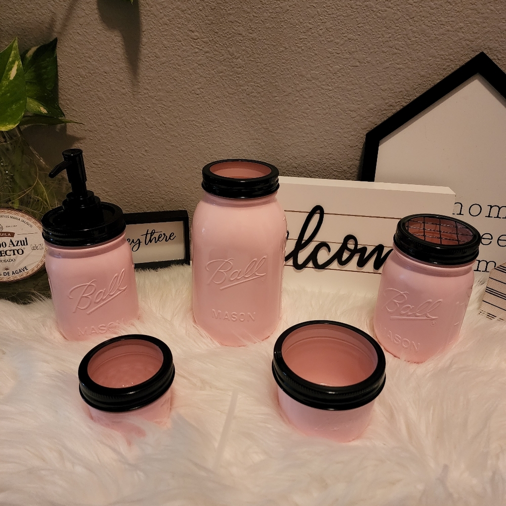 New Bathroom mason jar decor
